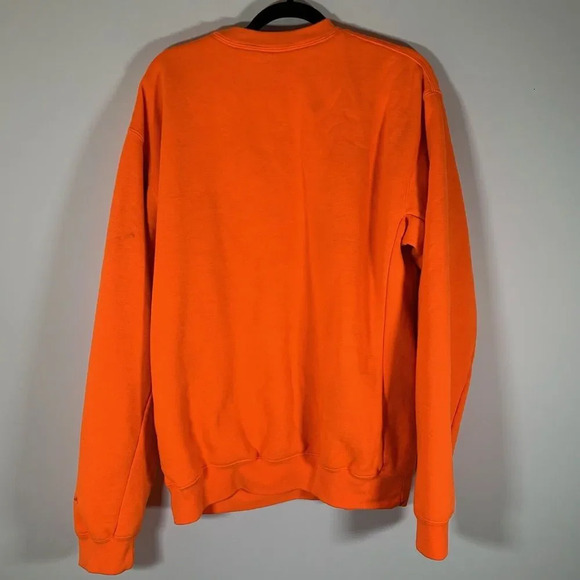 Cabela’s Sweater Men’s Large Neon Orange Think Long Sleeve Crew Neck Hunter - Picture 8 of 10